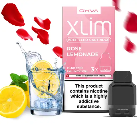 Oxva Xlim Prefilled Cartridge  2ml 20mg Rose Lemonade